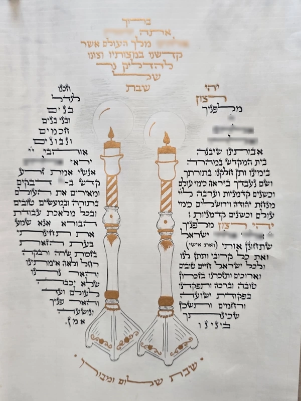 סדר הדלקת נרות שבת